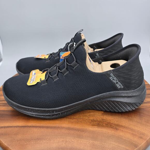Skechers Slip Ins Shoes Men\'s 10 / 9.5 Black Walking Sneakers Mismatched Sizes main image 5